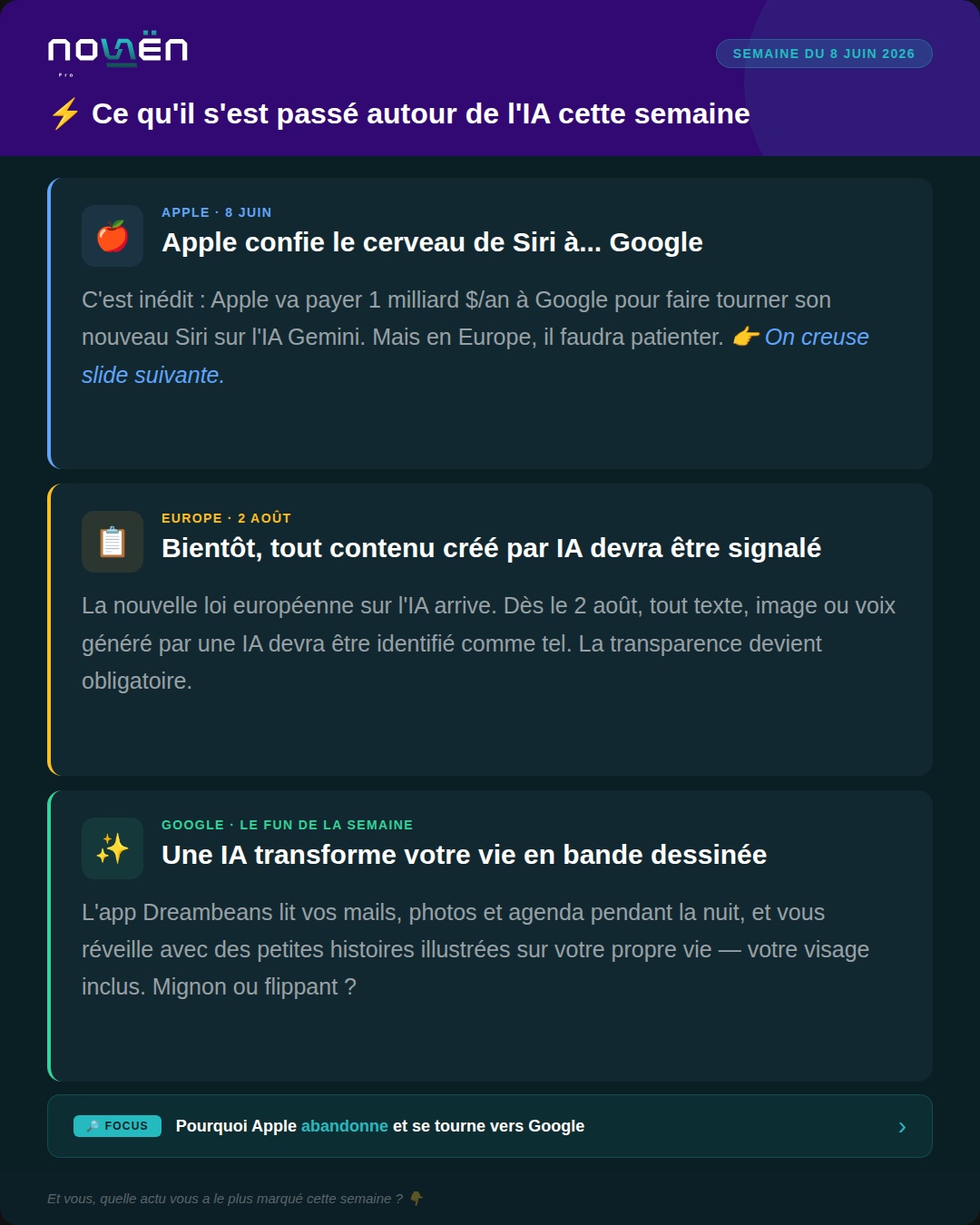 News IA, semaine du 8 juin 2026