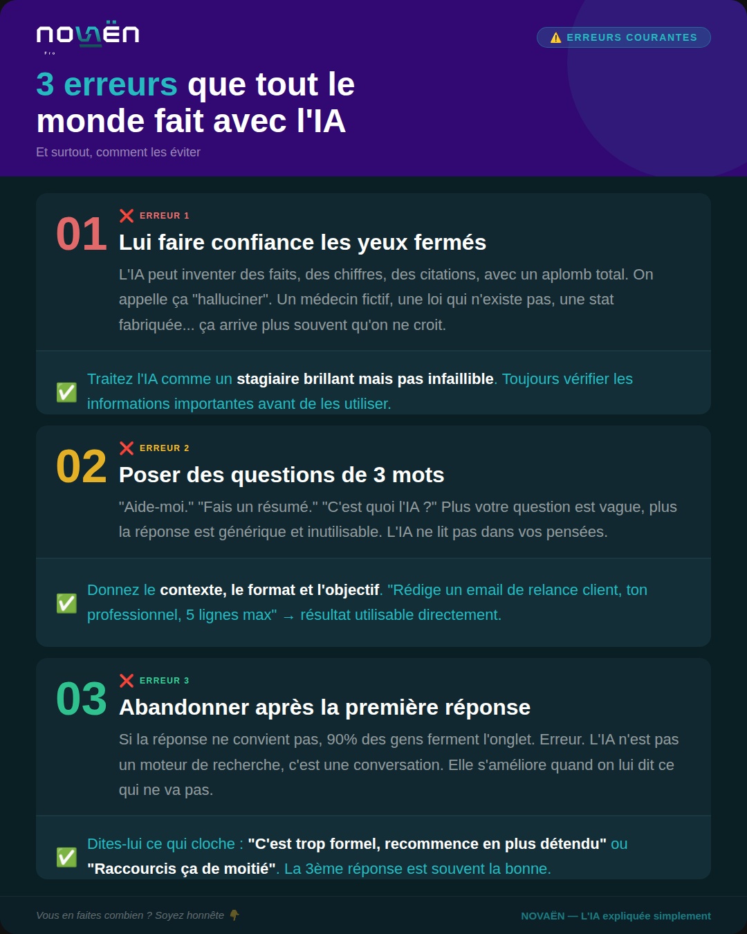 3 erreurs que tout le monde fait avec l'IA